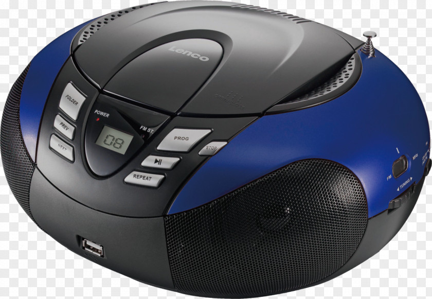 Radio FM Broadcasting CD Player Compact Disc Boombox PNG