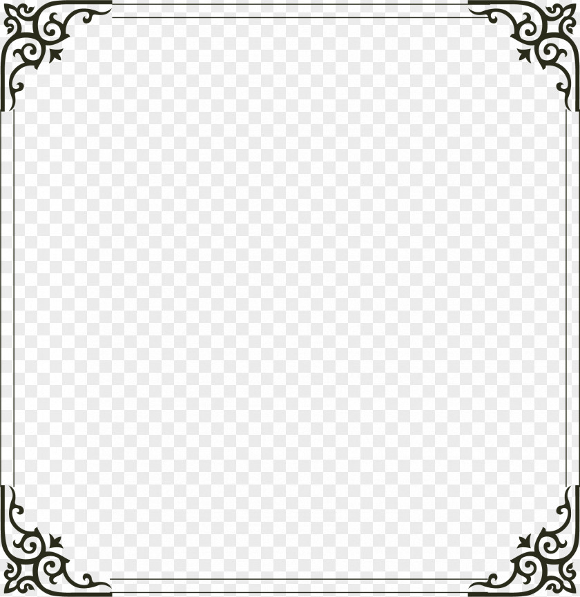 Simple Border Picture Frame Computer File PNG