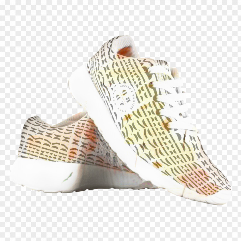 Beige Athletic Shoe Sneakers White PNG