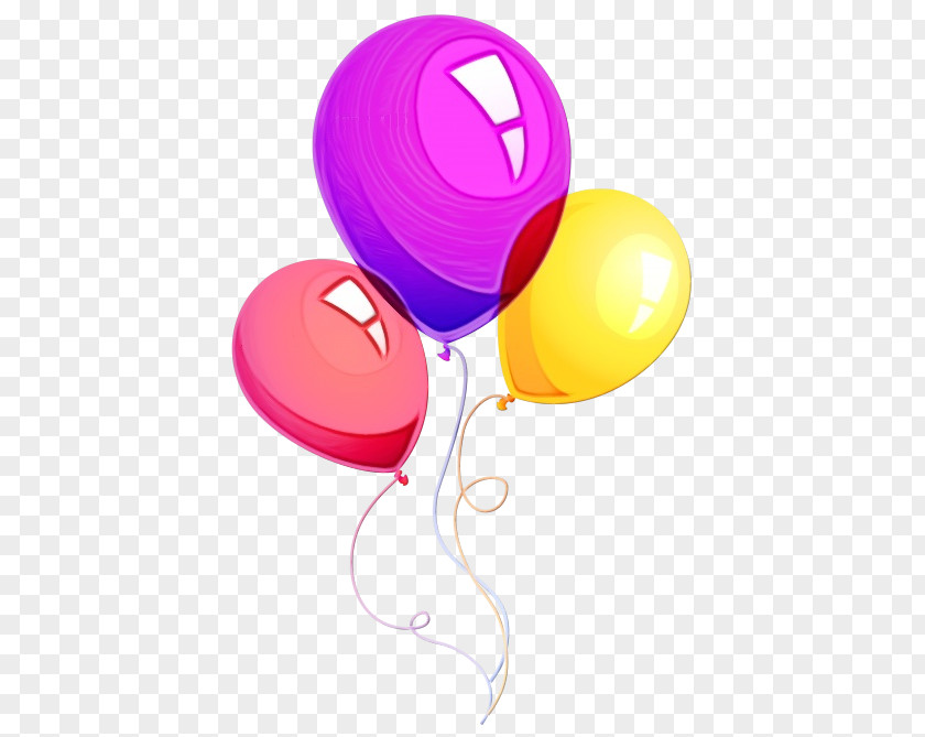 Yoyo Smile Watercolor Balloon PNG
