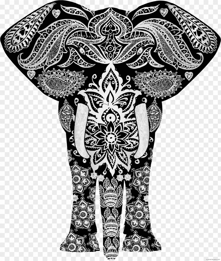 Elephants Clip Art Pattern Ornament Image PNG