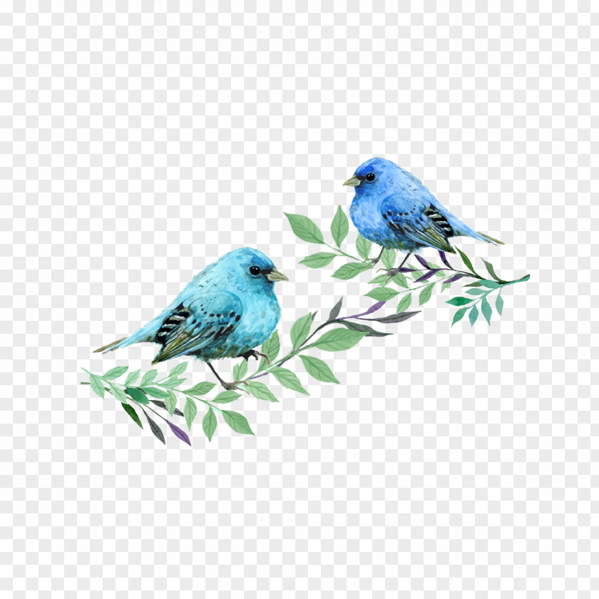 Hand-painted Birds Poster Interior Design Services Illustration PNG
