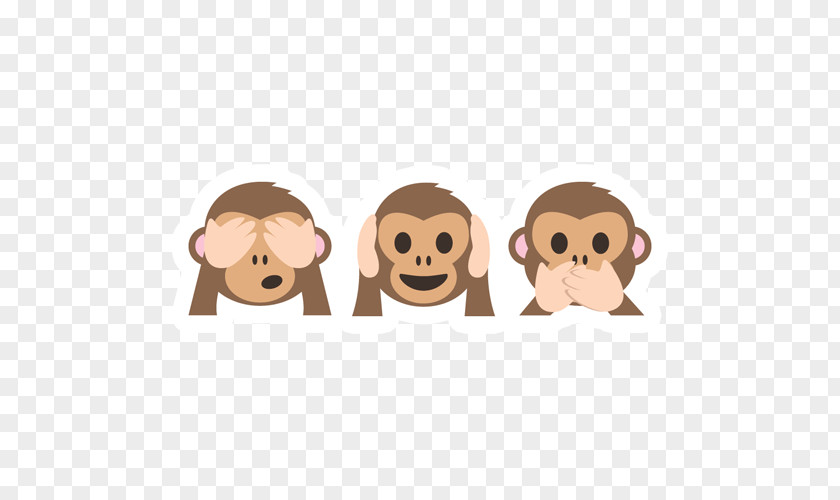 Leave The Material Sticker Three Wise Monkeys Emoji PNG