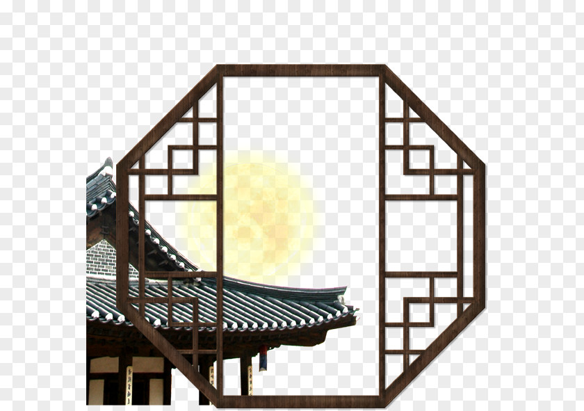 Retro Windows Window Fengmu Chinoiserie Picture Frame PNG