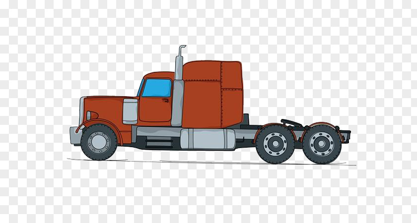 Cartoon Truck Material Drawing Semi-trailer Sketch PNG