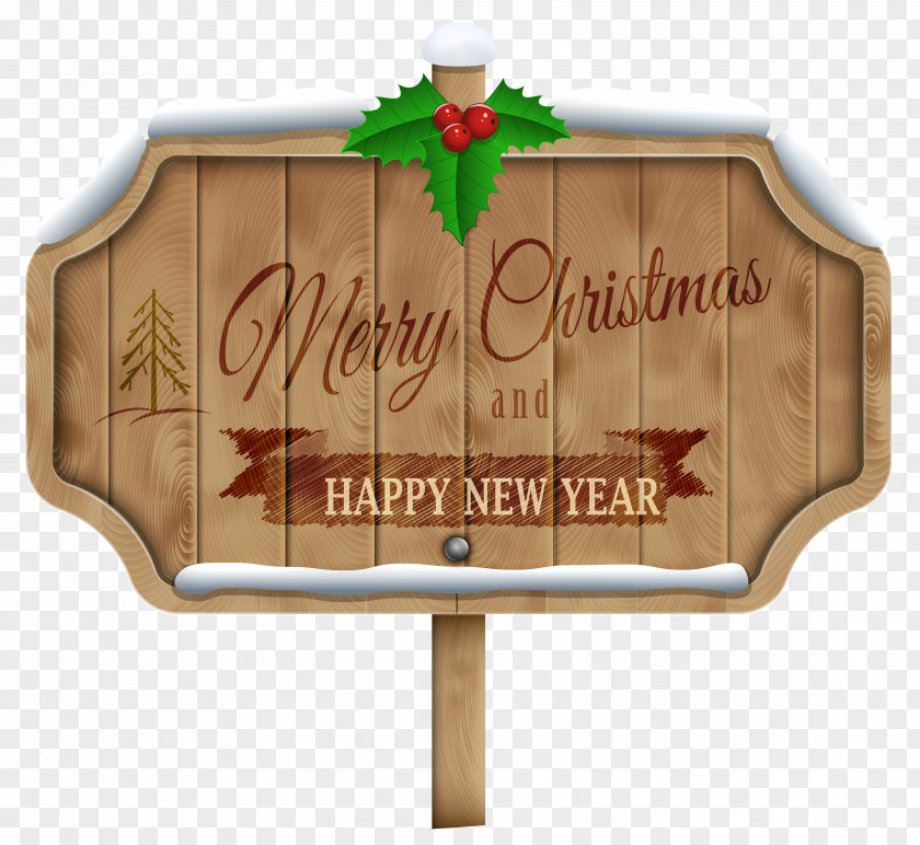Christmas Wooden Sign Transparent Clip Art Image Wood PNG