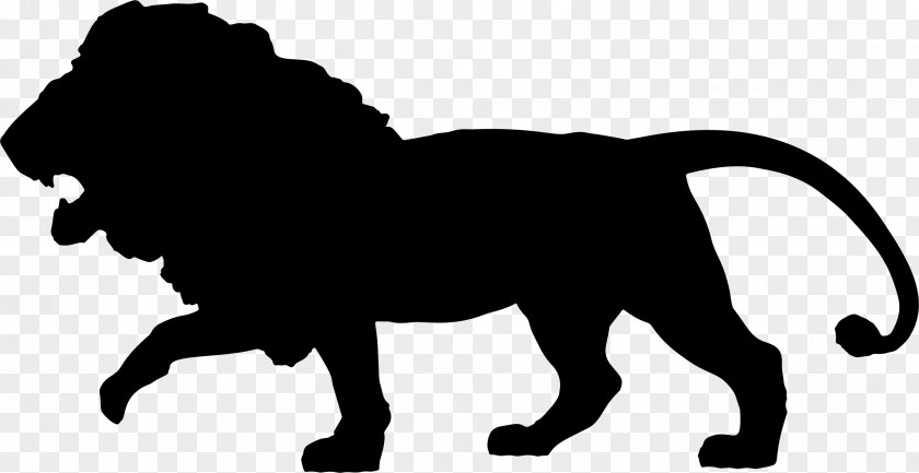 King Of Animals Silhouette African Wild Dog Lion Clip Art PNG