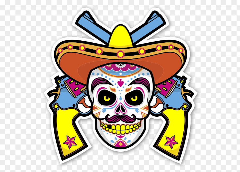 MEXICAN FLOWERS Mexican Cuisine Calavera Sticker Skull Decal PNG
