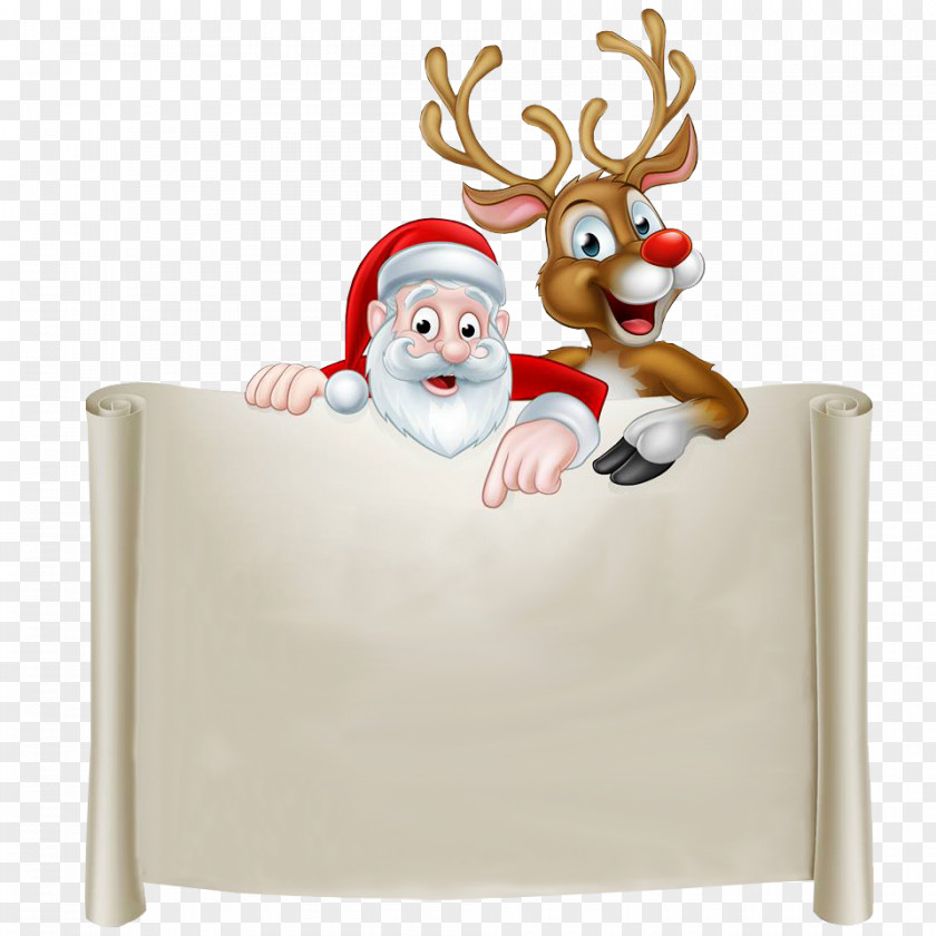 Santa Claus's Reindeer Rudolph Christmas PNG