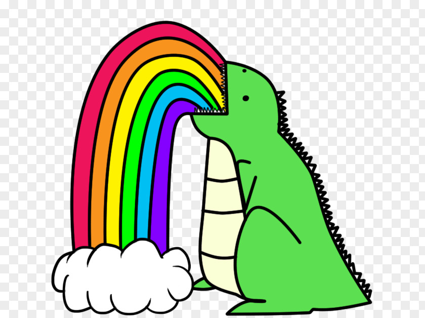 Unicorn Head Vomiting Rainbow Dinosaur Color Nose PNG