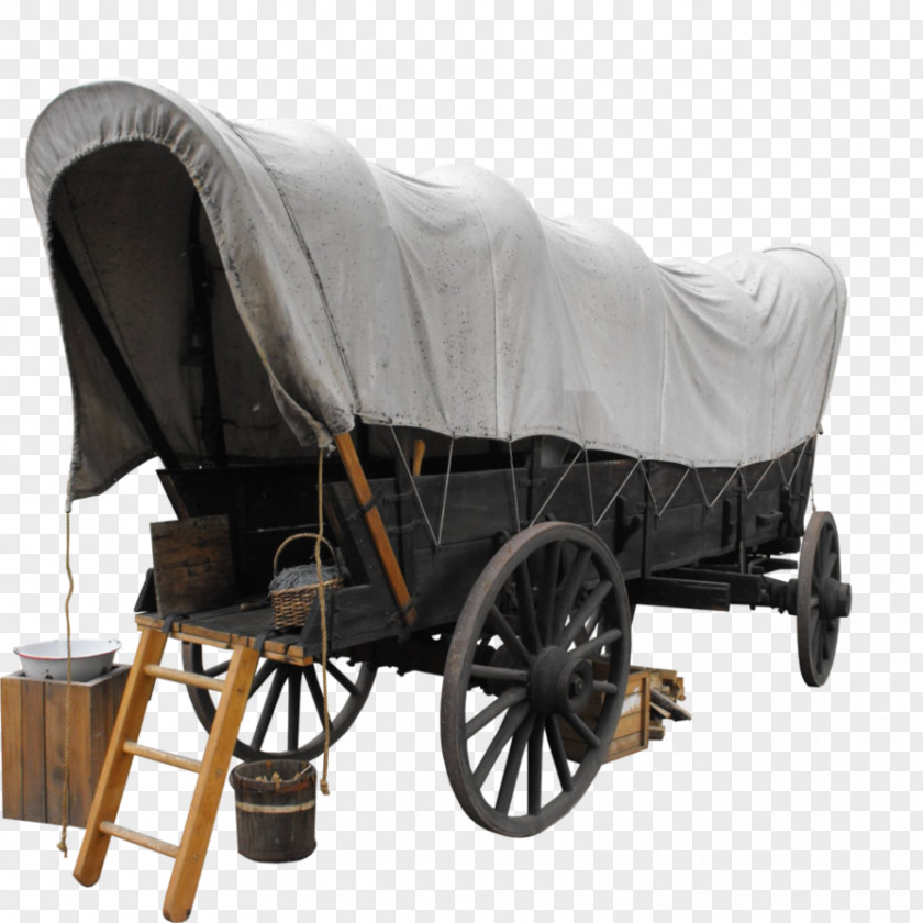 Wild West American Frontier Covered Wagon Conestoga PNG