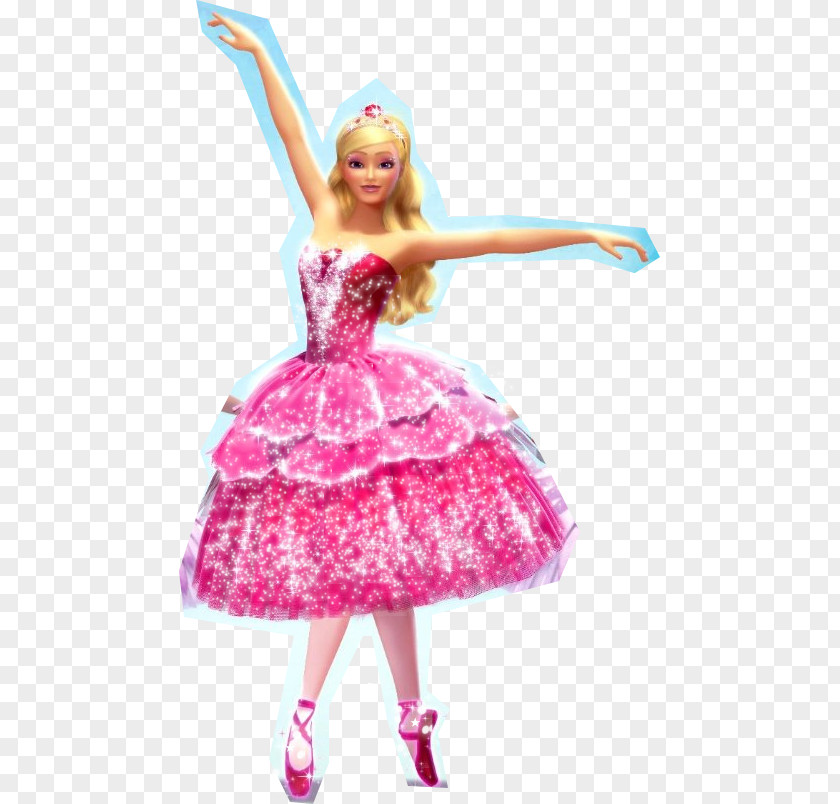 Princess Barbie In The Pink Shoes Doll Keep On Dancing Image PNG