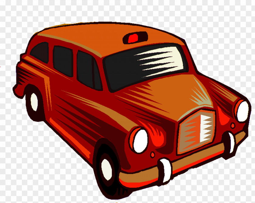 Cartoon Car Taxi Windows Metafile Clip Art PNG