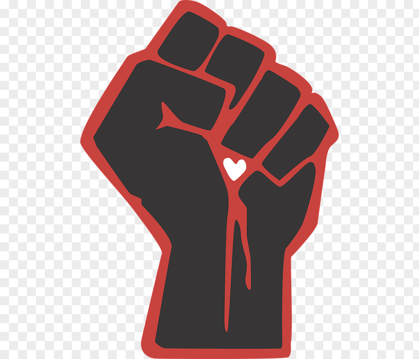 Red Fist T-shirt Raised PNG