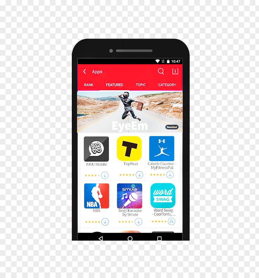 Smartphone Android Download MoboMarket PNG