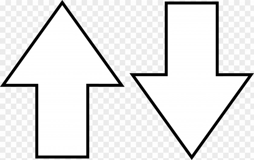 White Arrow Cliparts Black And Triangle Symbol Monochrome PNG