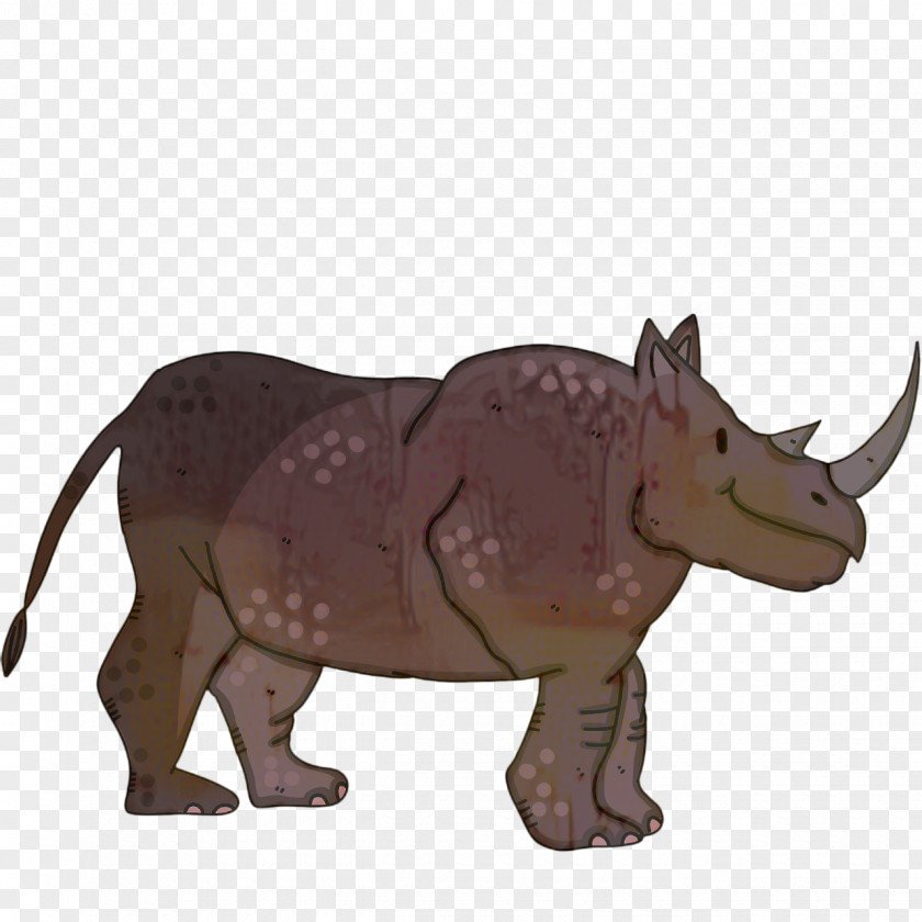 Toy Sumatran Rhinoceros Animal Cartoon PNG