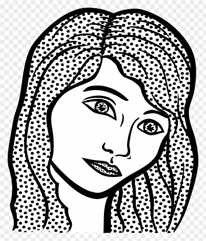 Woman Face Line Art Clip PNG