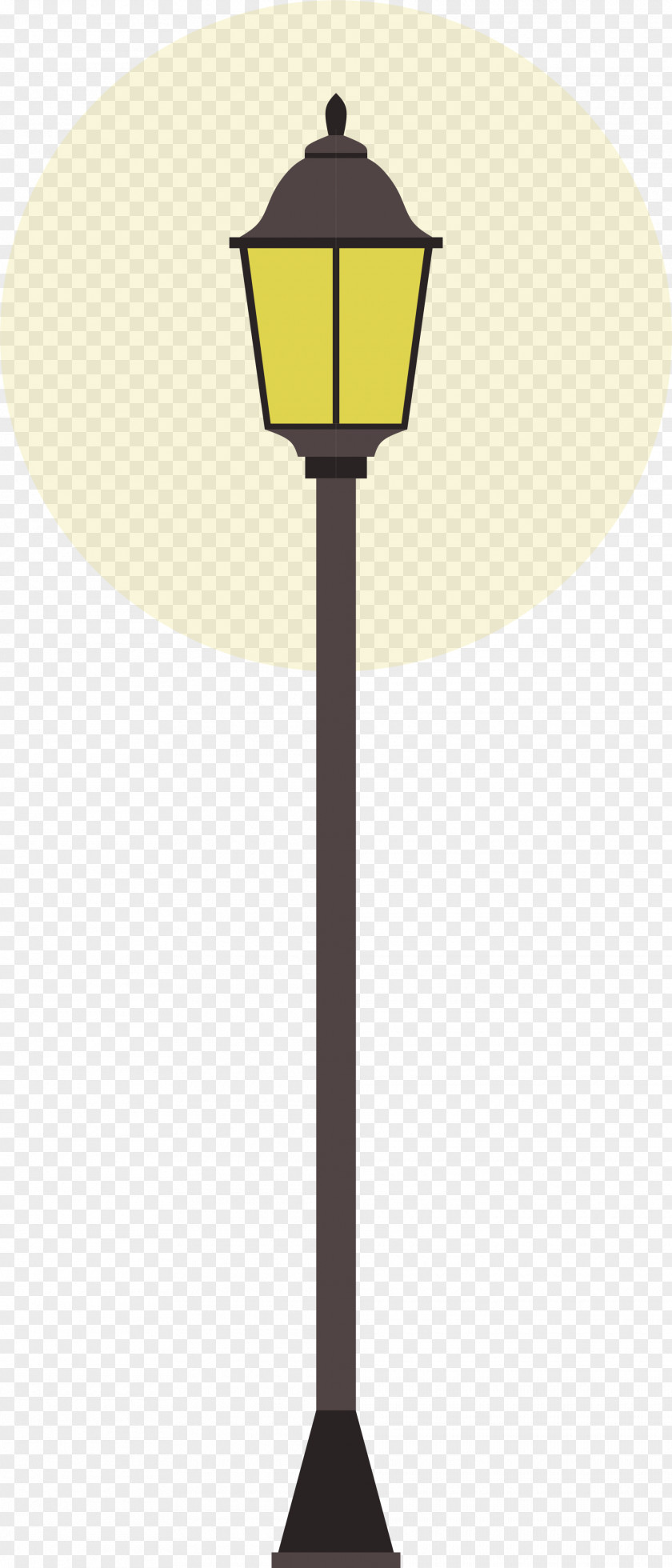Yellow Simplified Street Lamp PNG simplified street lamp clipart PNG