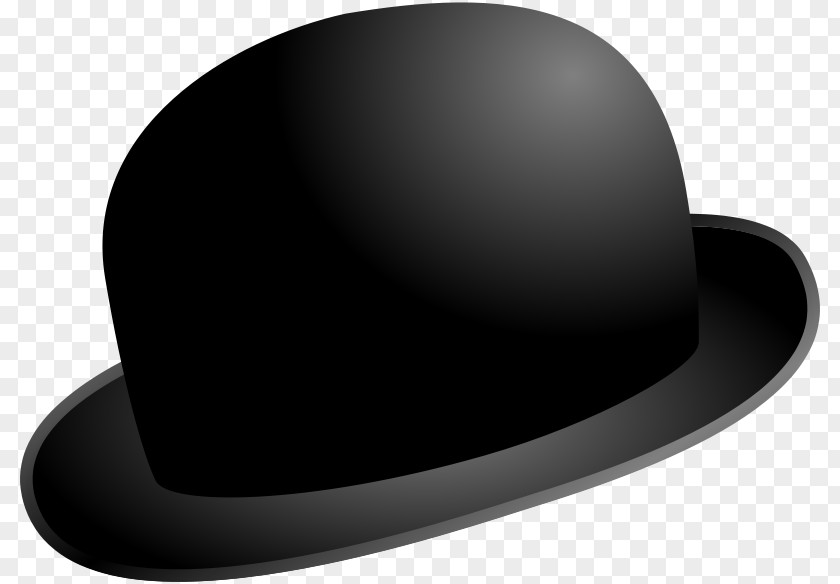 Black Cartoon Hat Top Bowler Clip Art PNG
