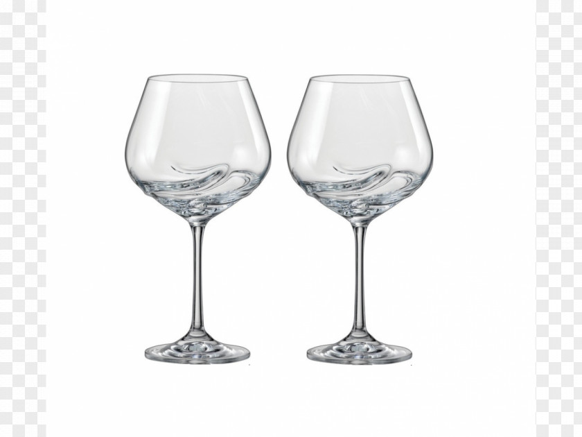 Bohemia Aros Wine Glass Lead Bohemian PNG