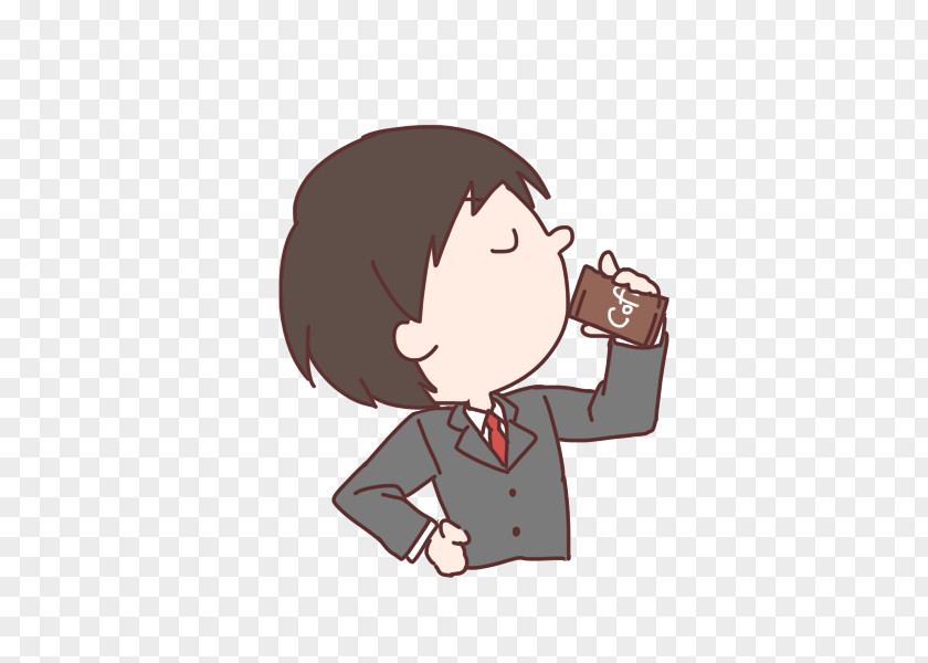Coffee Drinking Juice Cartoon PNG