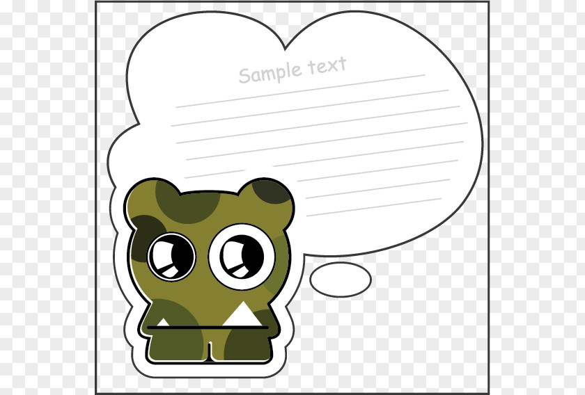 Cute Monster Tag Cartoon Clip Art PNG