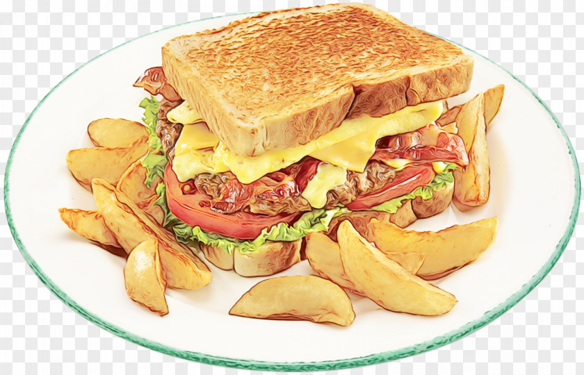 Hamburger Breakfast Sandwich French Fries PNG