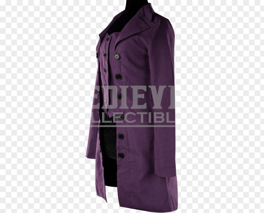 Harley Quinn Costume Leather Overcoat Purple Product PNG