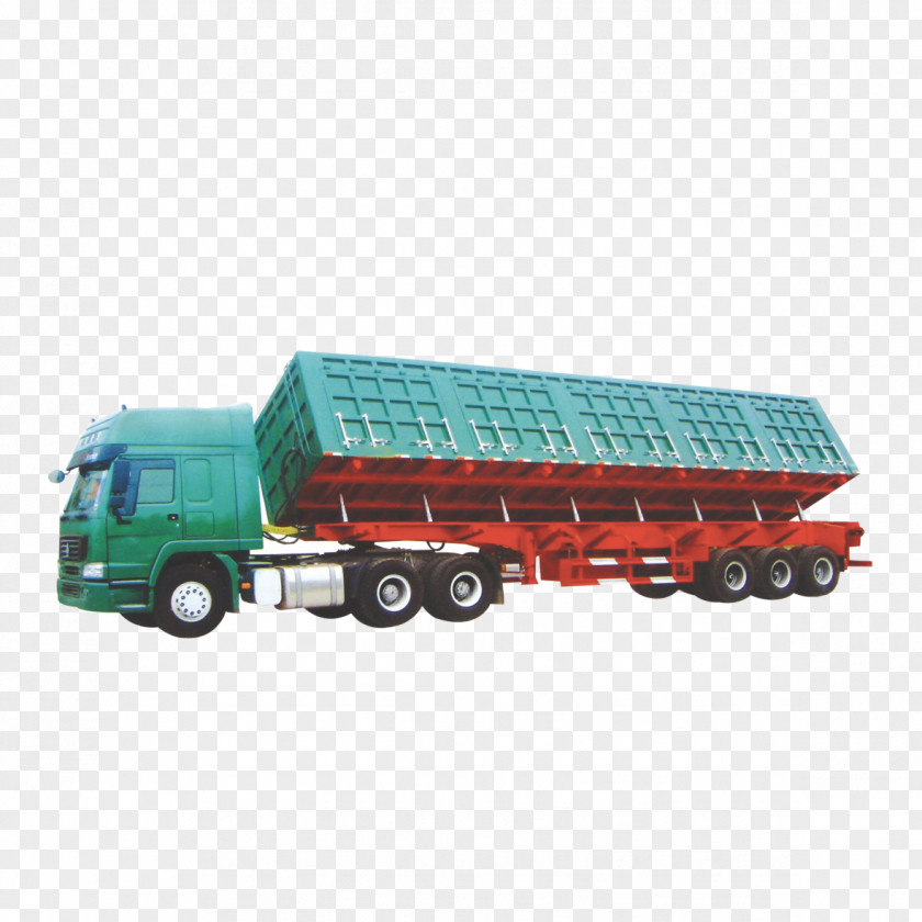 Large Container Trucks Car Semi-trailer Truck Dump Towing PNG