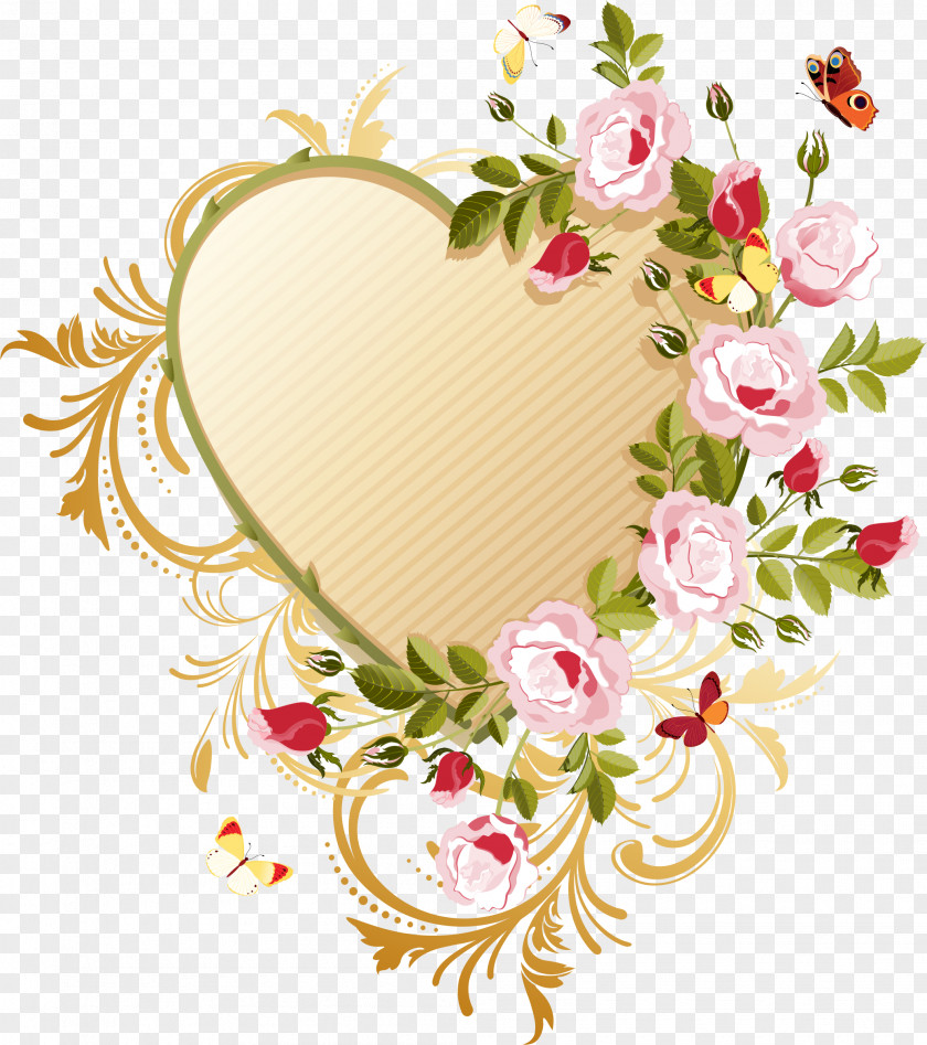 Coeur Rose Heart Flower PNG