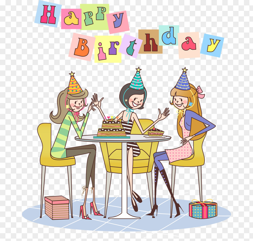 Happy Birthday Celebration Cake To You Party Clip Art PNG