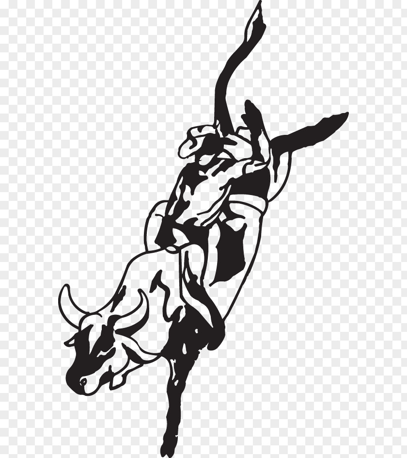 Horse Bull Riding Decal Sticker PNG