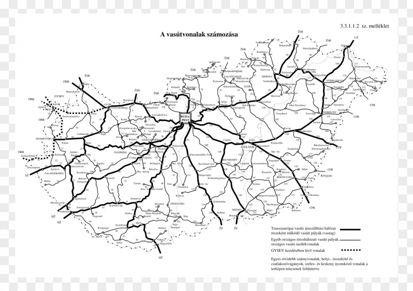 Map Rail Transport In Hungary Hungarian Wikipedia PNG