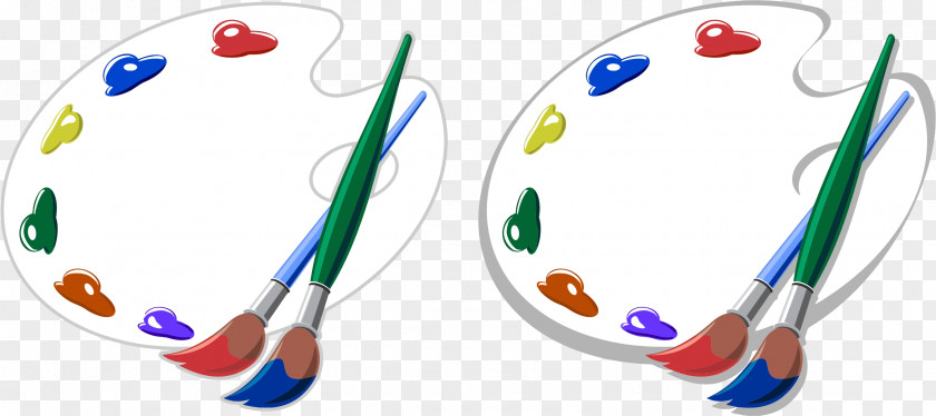 Painting Palette Paint Brushes Artist PNG