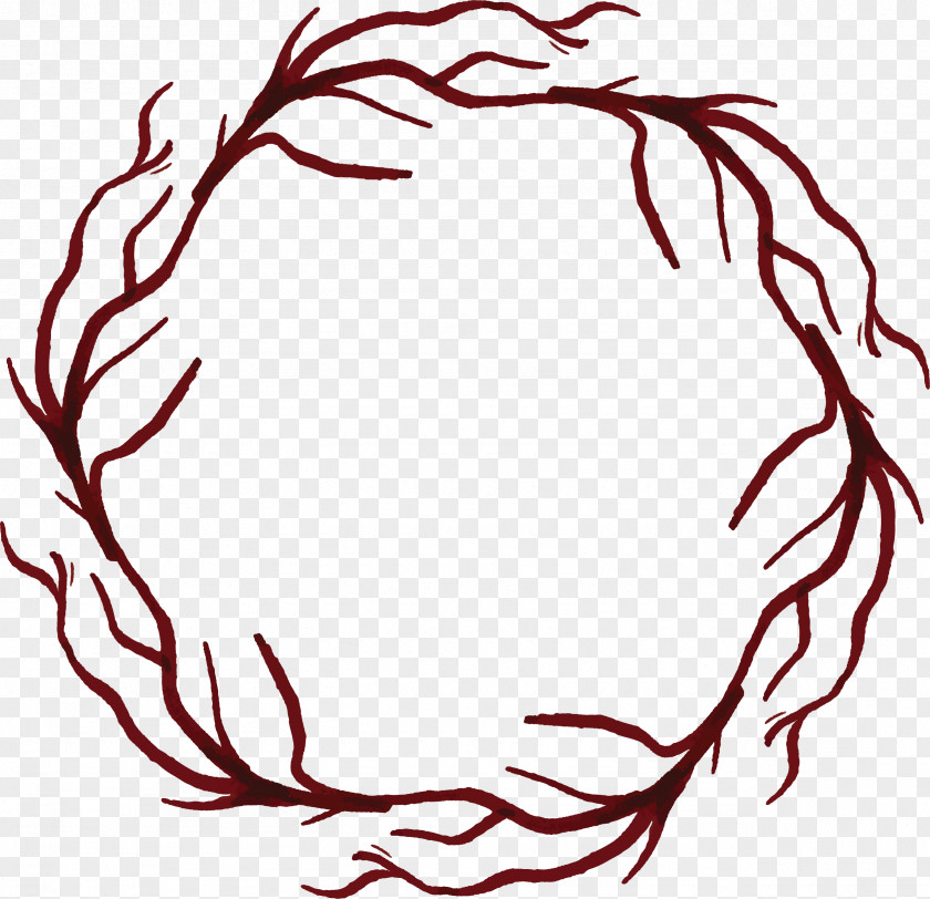 Wave Tree Branches Decorative Frame Branch Clip Art PNG