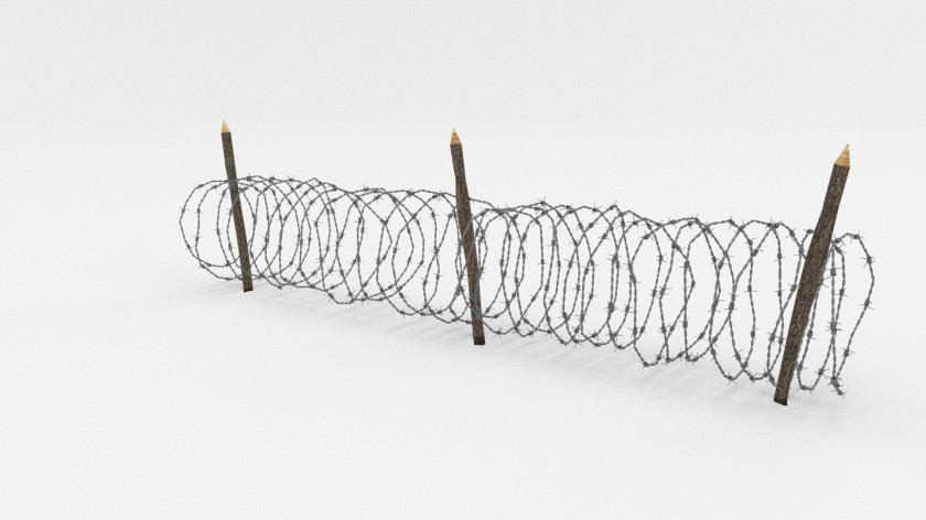 Barbwire Barbed Wire Fence Obstacle 3D Computer Graphics PNG