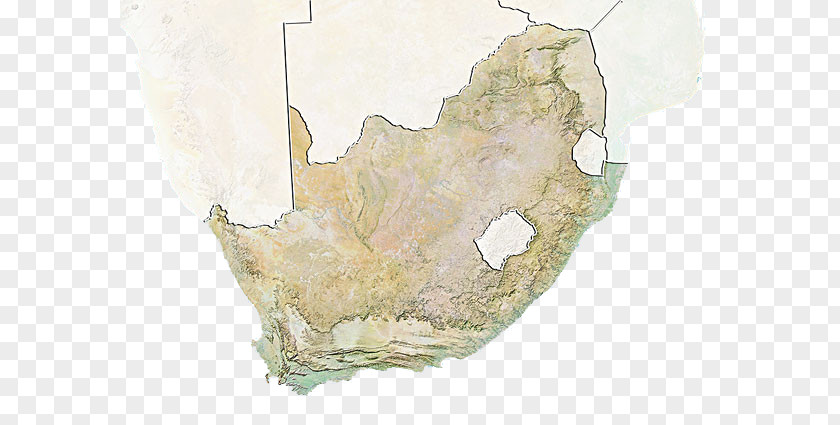 Geographical Map Of South Africa Stock Photography PNG