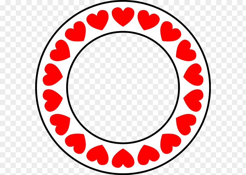 Hearts. Vector Circle Clip Art PNG