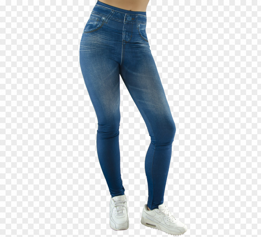Slimming Shaping Jeans Waist Denim Leggings PNG