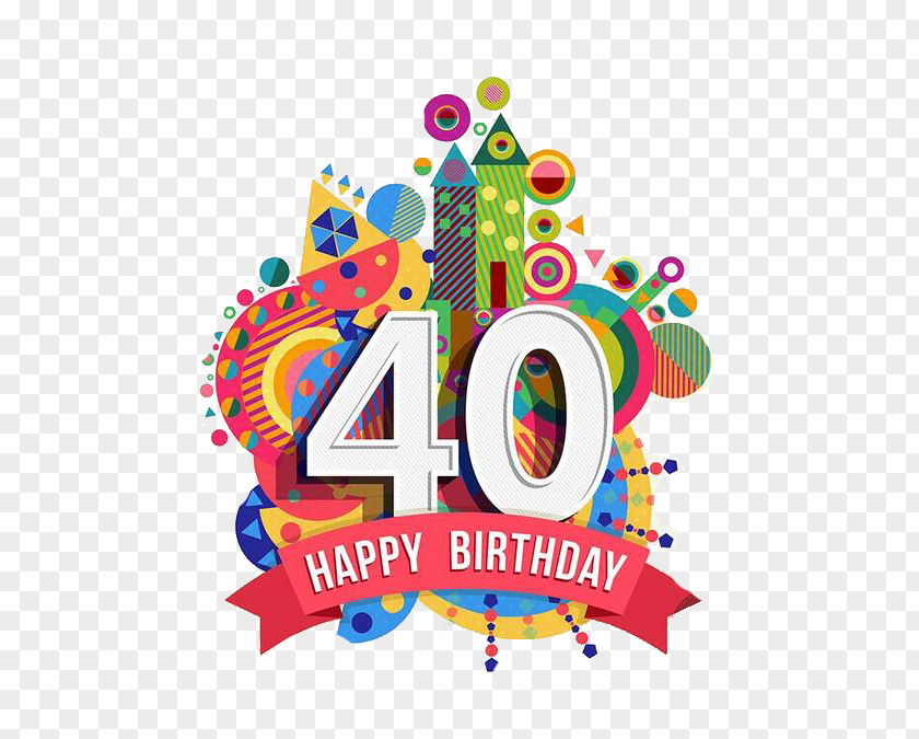 Castle 40th Anniversary Design Happy Birthday To You Greeting Card Clip Art PNG