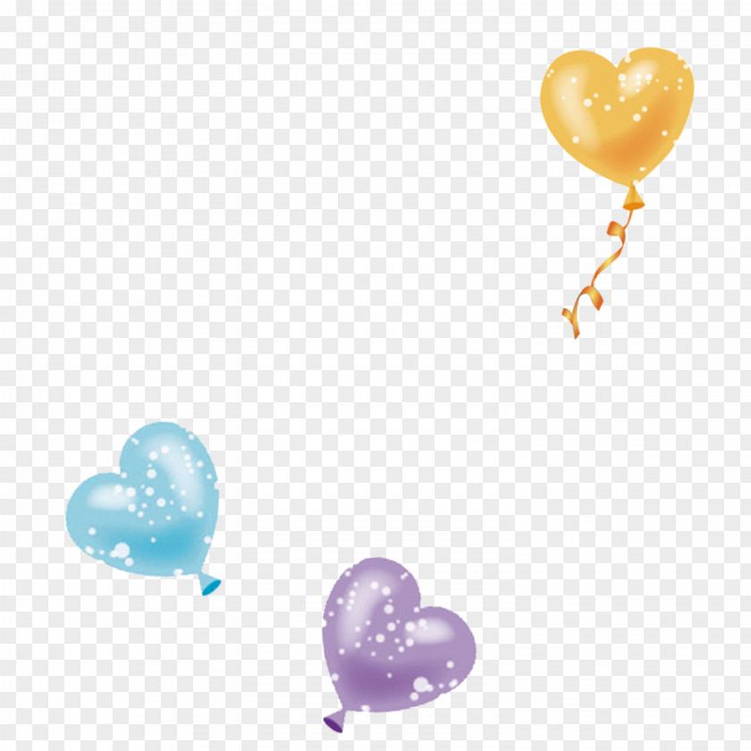 Colorful Gift Heart Balloon Computer File PNG
