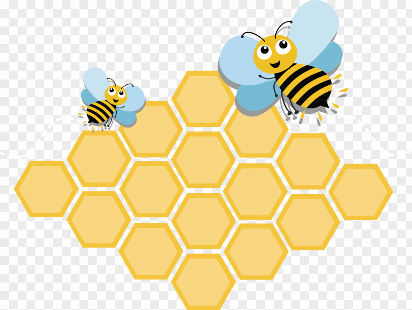 The Little Bit Of Bee Vector Honey Honeycomb PNG
