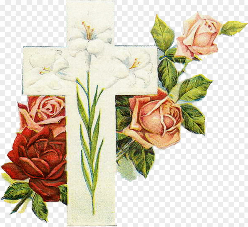 Easter Garden Roses Cut Flowers Clip Art PNG