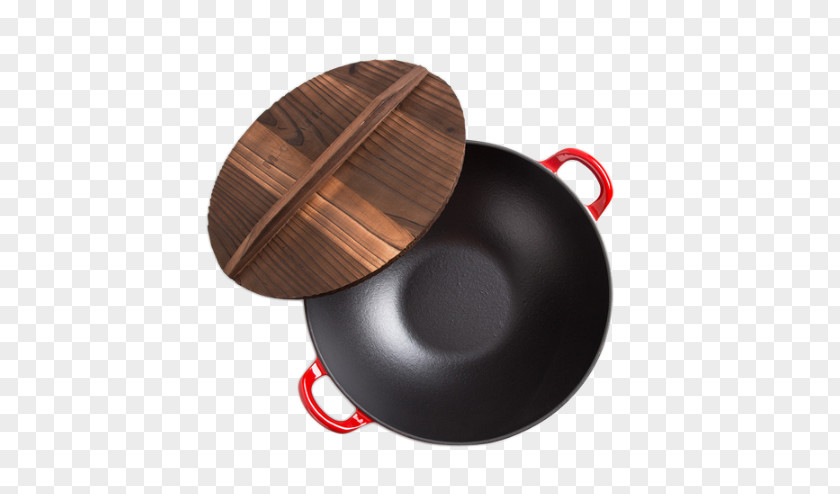 Enamel Cast Iron Cookware Wooden Cover Next Stock Pot Wok PNG