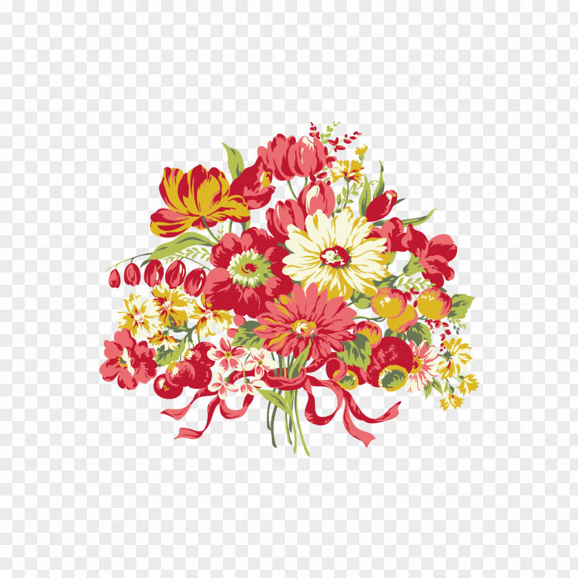 Vector Bouquet Flower Chrysanthemum Illustration PNG