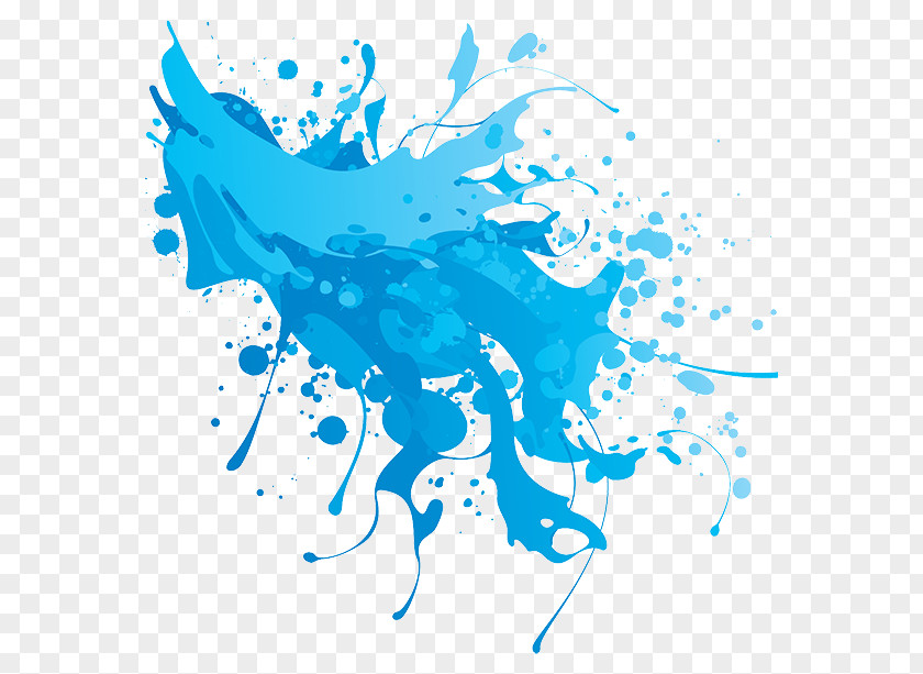 Blue Splash Graphic Design Clip Art PNG