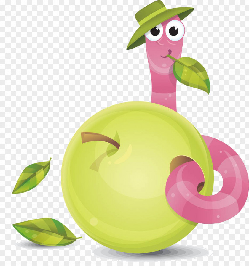 Cartoon Apple Insect Material Worm Photography Clip Art PNG