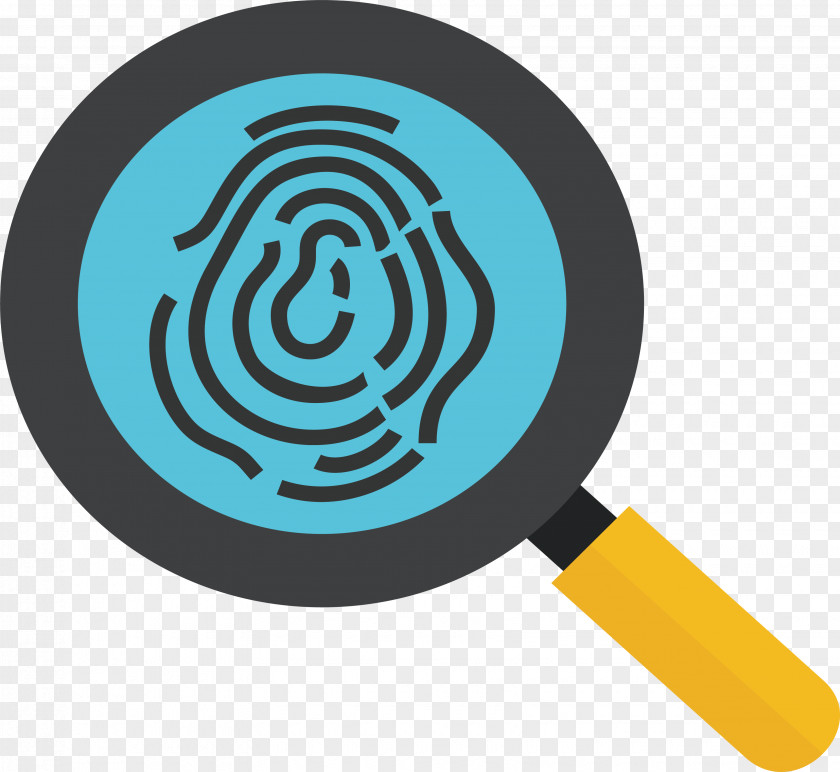 Fingerprint Search Alignment Magnifying Glass Icon PNG