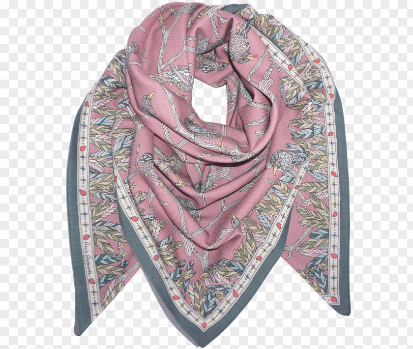 Pink Mink Shawl Scarf Foulard Wool Silk PNG